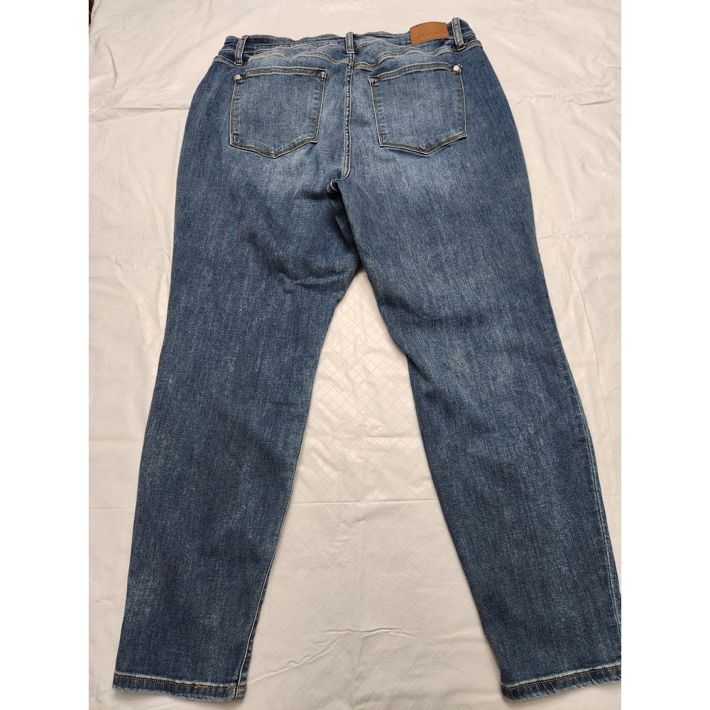 Judy Blue Jeans Womens 20W Blue Skinny Fit High Rise Stretch Medium Wash Denim - Picture 11 of 13